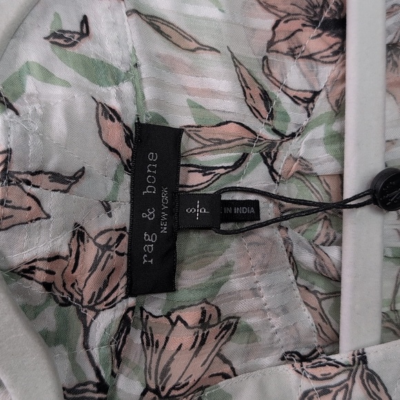 281-325$Rag & Bone Pink and Green Floral Top - Picture 2 of 5